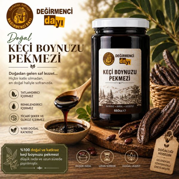 Keçi Boynuzu ( Harnup ) Pekmezi 660 Cc lik Şişelerde